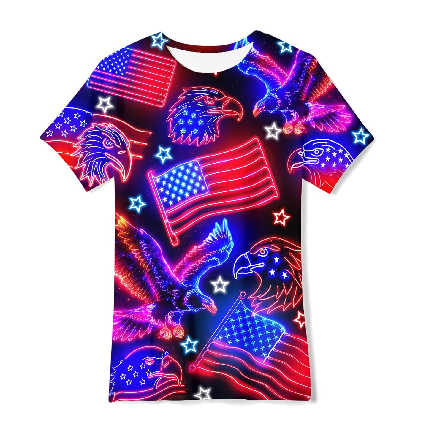 Aideaone Boys Girls T-Shirts 3D Graphic Shirts Kids Cool Short Sleeve Tees Size 4-14T