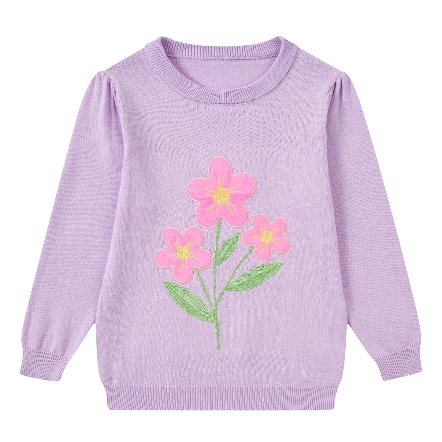 Aideaone Girls Toddler Sweater Long Sleeve Crewneck Pullover Knit Winter Fall Clothes 3-7 Years