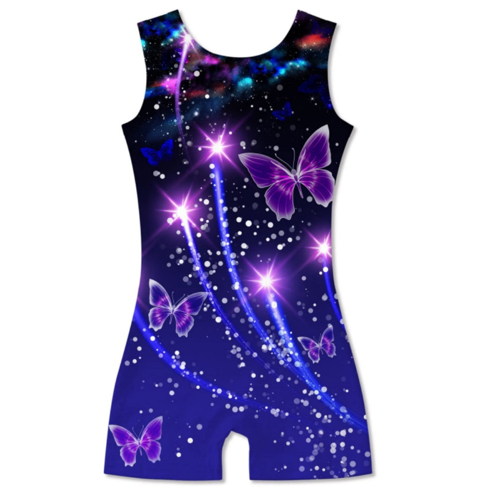 Aideaone Girls Gymnastics Leotards Toddler Unitard Biketard Clothes Cute Kid Dance Outfit 2-10T