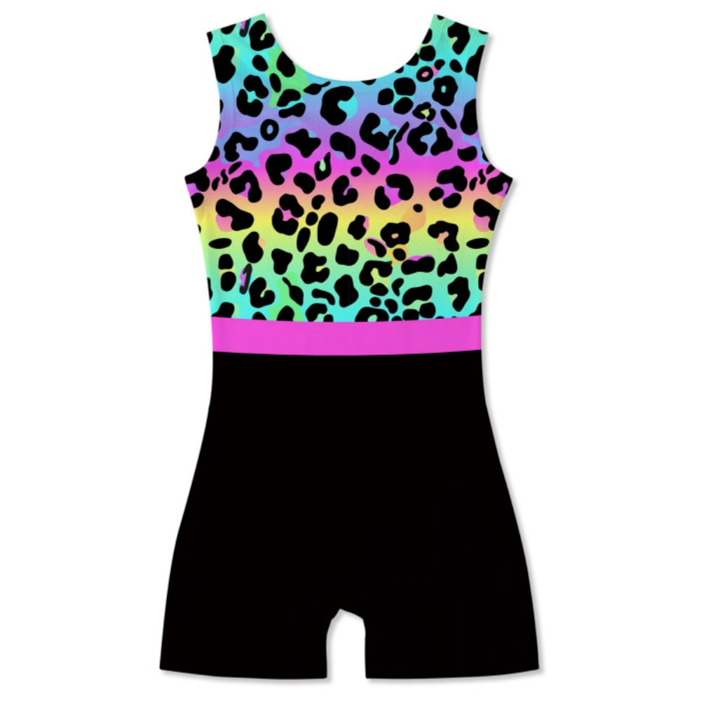 Aideaone Gymnastics Leotards for Girls Leopard Toddler Sparkle Dance Unitards 3-10T