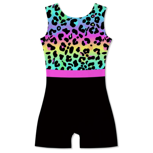 Aideaone Gymnastics Leotards for Girls Leopard Toddler Sparkle Dance Unitards 3-10T